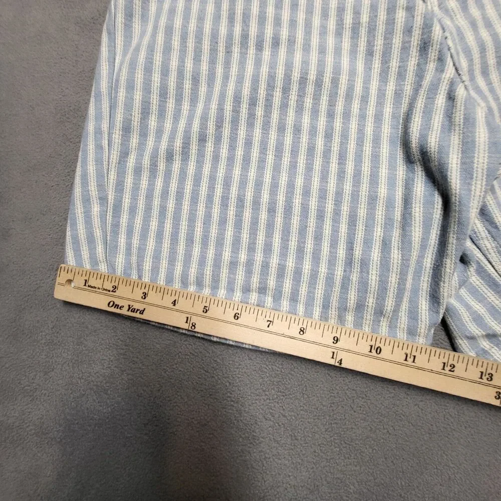 Vintage Sonoma Shorts Womens 12? Blue White Striped Mom High Rise